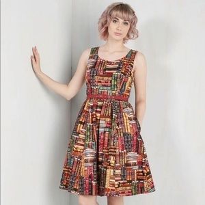 Modcloth Archive Got the Power book print dress - rare